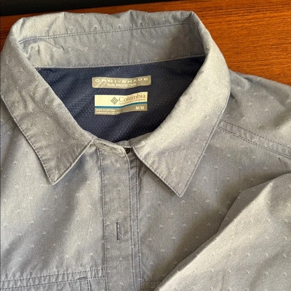 Columbia omni shade sun protection Light Blue Button-Up Shirt new !! - Picture 6 of 14